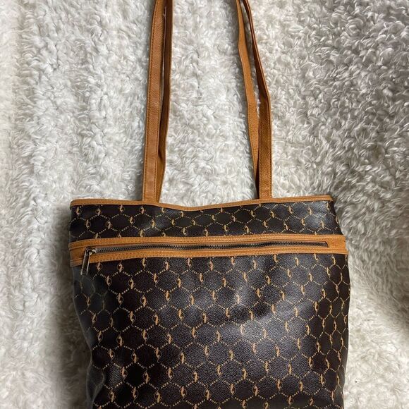 Babyphat Brown and tan logo Medium shoulder bag gold tone hardwares and accent. - Picture 6 of 12